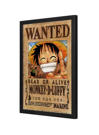 Wanted Wooden Framed Wall Art Painting Multicolour 33 x 43centimeter