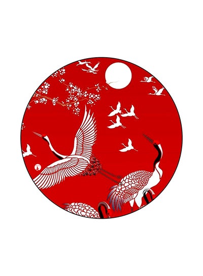 Birds Printed Mouse Pad Red/White/Black