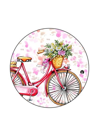 A Bicycle Printed Mouse Pad Multicolour