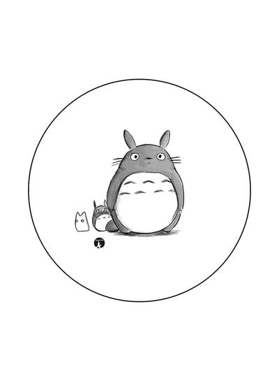 Totoro Printed Mouse Pad White/Grey