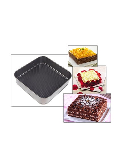 3-Piece Cake Mould Pan Set Black 20X26X27centimeter