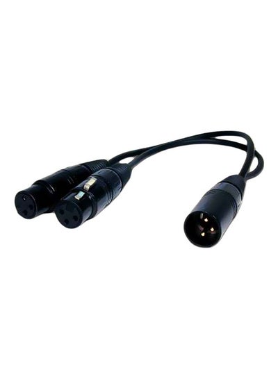 XLR Plug To Dual XLR Jacks Cable 1feet Black