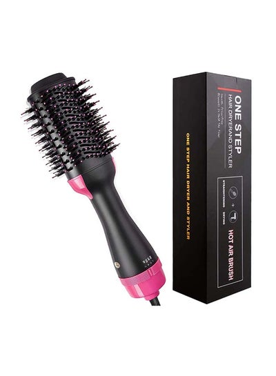 One Step Electric Hair Dryer And Styler Brush Black/Pink