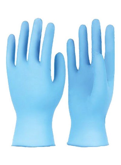 100-Piece Nitrile Disposable Gloves Blue 240millimeter