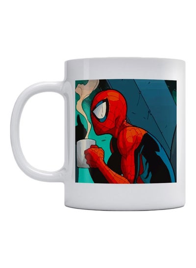 Spiderman Printed Ceramic Mug Red/Blue/White