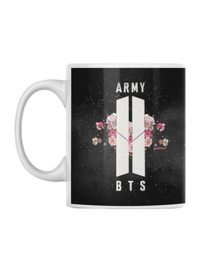 BTS Printed Mug White/Black/Pink 350ml