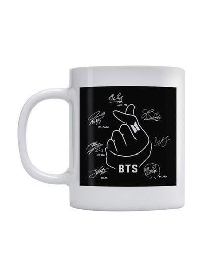BTS Squad`s Signatures Mug White/Black 350ml
