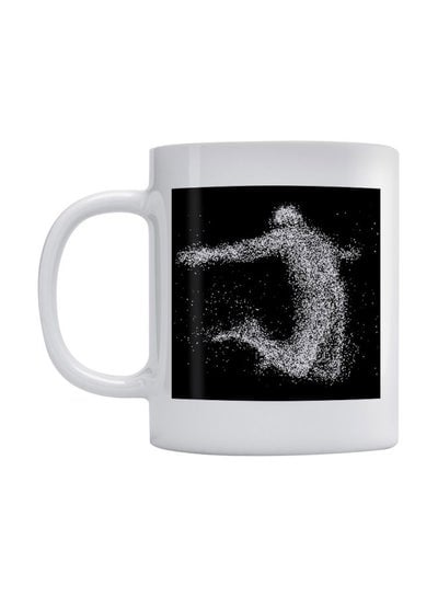Dotting Art Printed Coffee Mug White/Black 350ml