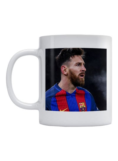 Lionel Messi Printed Mug White/Blue/Black 350ml