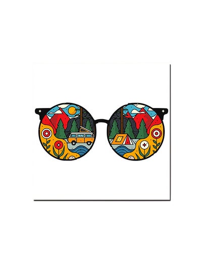Sunglasses Pop Art Wall Art Painting Multicolour 30 x 30centimeter