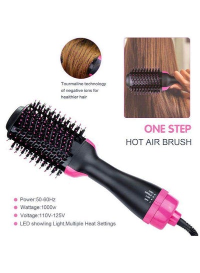 One Step Hair Dryer and Styler Black/Pink