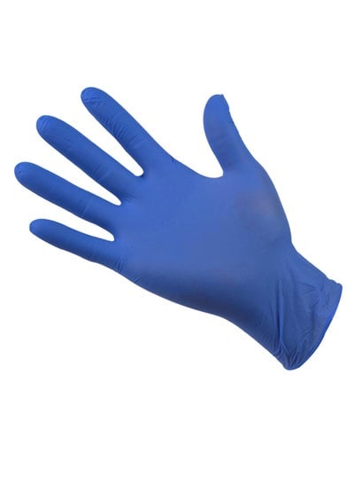 100-Piece Disposable Nitrile Gloves Set Blue