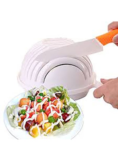 Salad Cutter Bowl White 10x5x10centimeter
