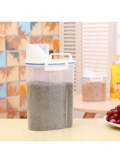 Portable Plastic Rice Storage Container Clear 24centimeter