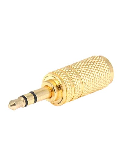 3.5 mm Stereo Plug To 3.5 mm Mono Jack Adapter Gold/Black