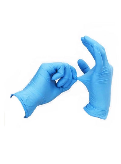 100 Piece Disposable Nitrile Powder Free Gloves Blue Medium