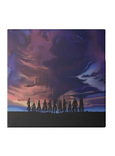 Attack On Titan Wall Canvas Painting Multicolour 30x30centimeter