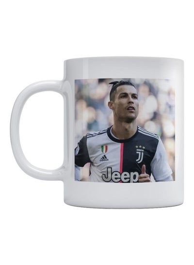 Ronaldo Printed Mug White/Green/Red 350ml
