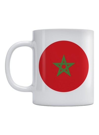 Morocco Flag Printed Mug White/Red/Green 350ml