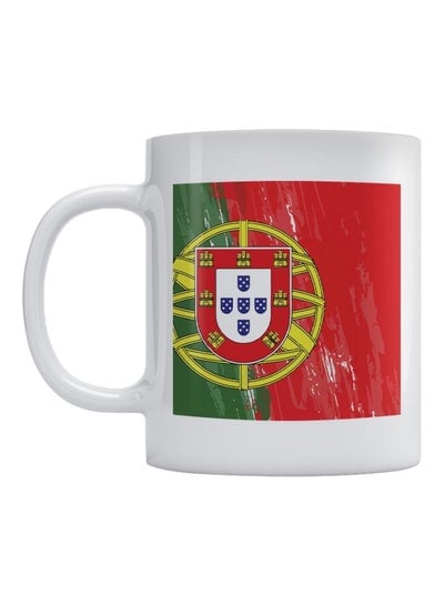 Portugal Flag Printed Coffee Mug White/Red/Green 350ml