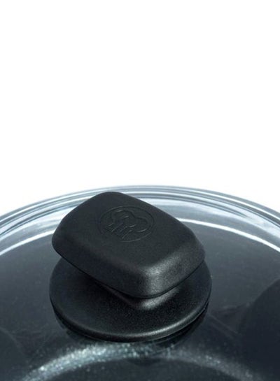 Ornella Aluminium Casserole With Lid Black/Clear 20x10.5cm