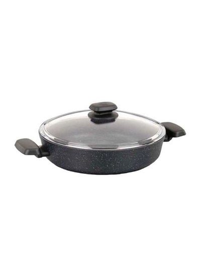 Ornella Coocking Short Pot With Lid Grey/Clear 26x7cm
