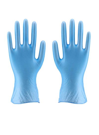 100-Piece Disposable Nitrile Gloves Blue 22 x 12 x 6.8centimeter