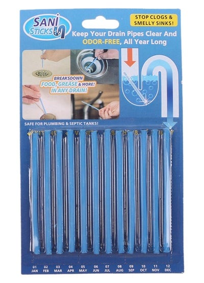 11-Piece Drain Cleaner Stick Set Blue