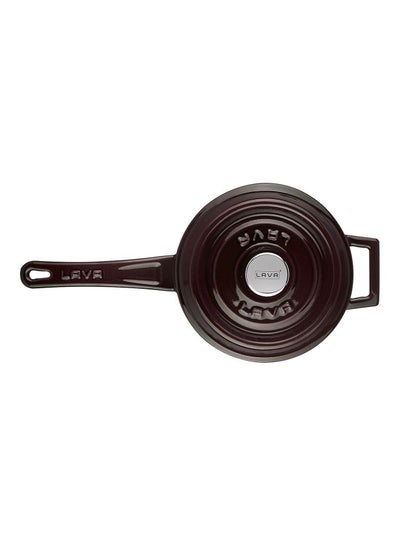 LAVA Premium Round Cast Iron Saucepan Brown/Black 18centimeter