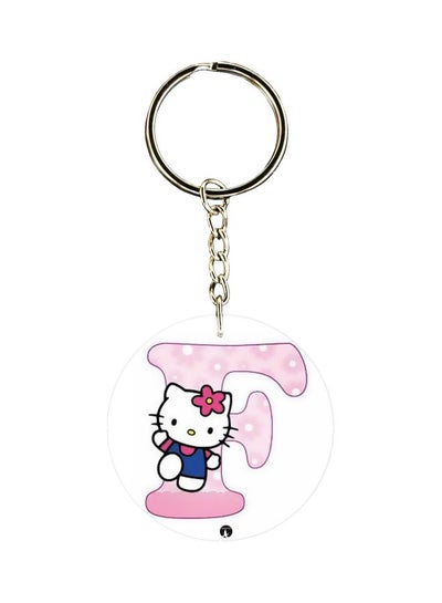 Hello Kitty Letter F Printed Keychain