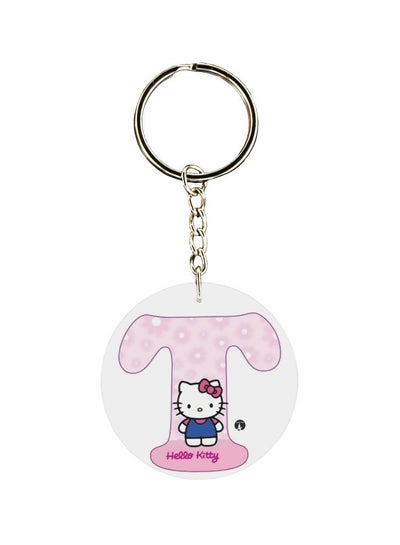 Hello Kitty Letter T Printed Keychain