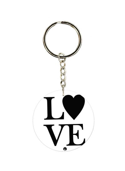 Love Printed Single Sided Keychain