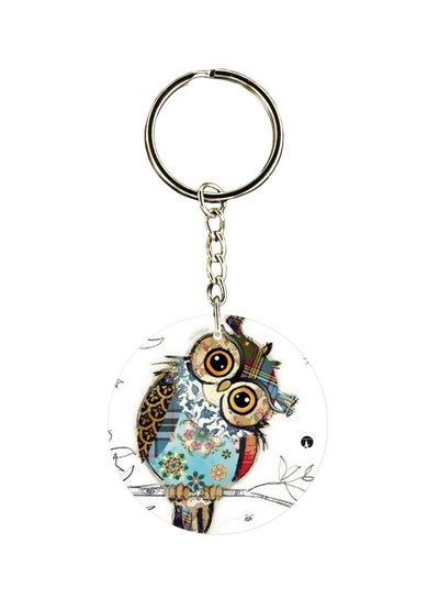 Owl Printed Single Sided Keychain