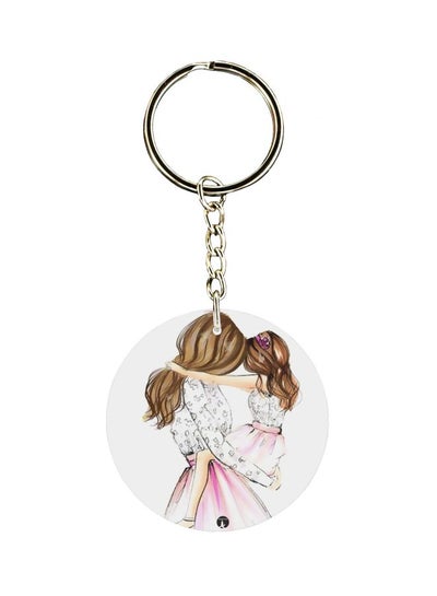 Mother And Daughter Printed Keychain
