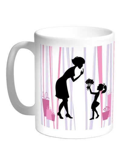 Mother's Day Gift Printed Coffee Mug White/Black/Pink 325ml