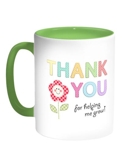 Thank You For Helping Me Grow Printed Coffee Mug Multicolour 11ounce
