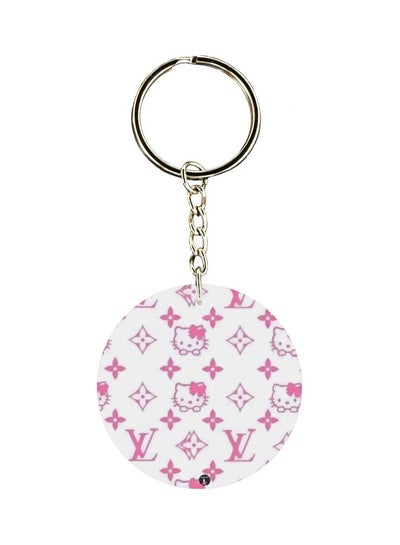 Hello Kitty Printed Double Sided Keychain