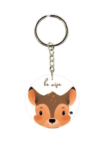 Be Wise Deer Printed Double Sided Keychain