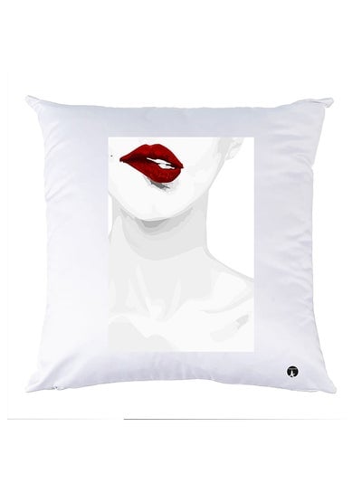 Printed Pillow Polyester White 30x30cm