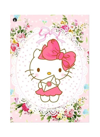 Hello Kitty Printed Decorative Plate Pink/White/Green 20x15cm