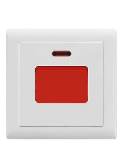 V1 Series Wall Switch White/Red 3x3inch
