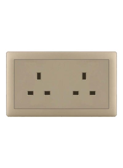 V1 G Series 13A Double Switch Socket Gold 3inch