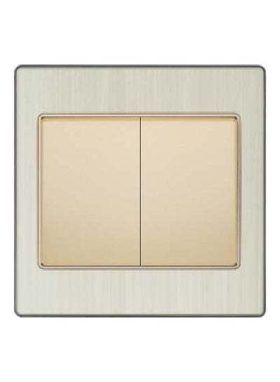 V3 Series 2 Gang 2 Way Switch Gold/Silver 86x86millimeter