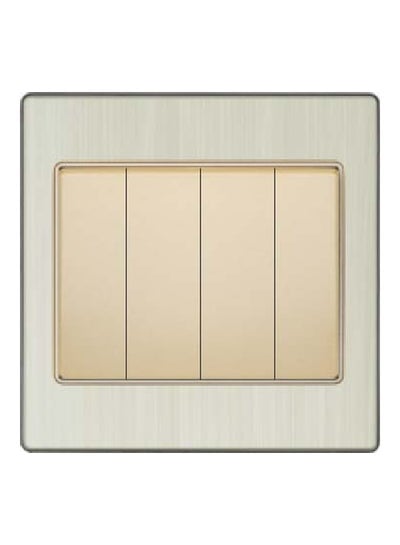 V3 Series 4 Gang 2 Way Switch Gold/Silver 86x86millimeter