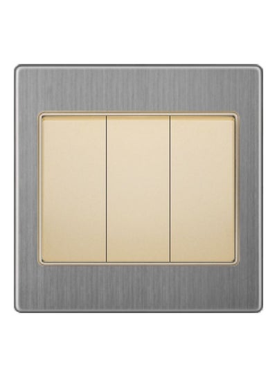V3 Series 3 Gang 2 Way Switch Gold/Silver