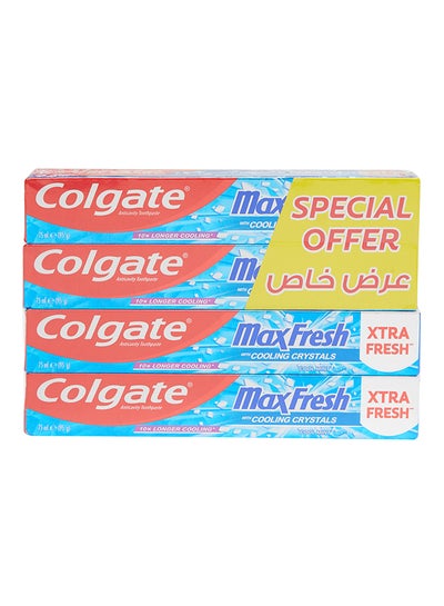 Max Fresh Toothpaste Cool Mint 75ml Pack of 4