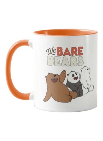 We Bare Bears Printed Mug White/Brown/Red 325ml