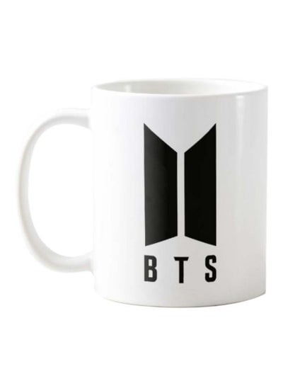 BTS Logo Printed Mug White/Black 325ml