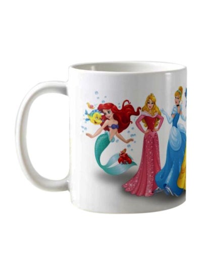 Disney Princesses Printed Mug White/Pink/Blue 325ml