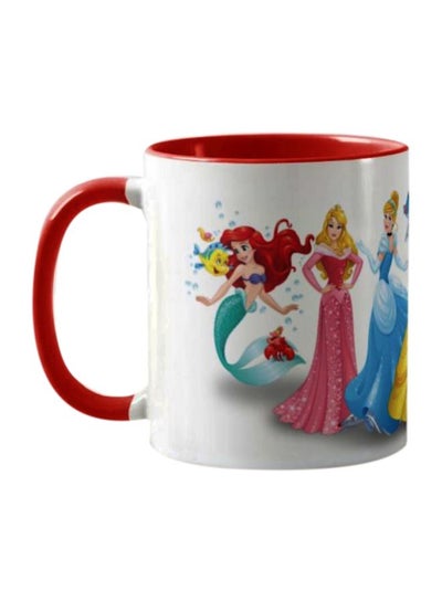 Disney Princess Printed Mug White/Pink/Blue 11ounce